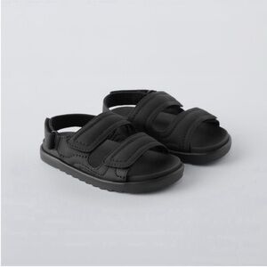 Zara Kids, Black, RUBBERIZED SANDALS